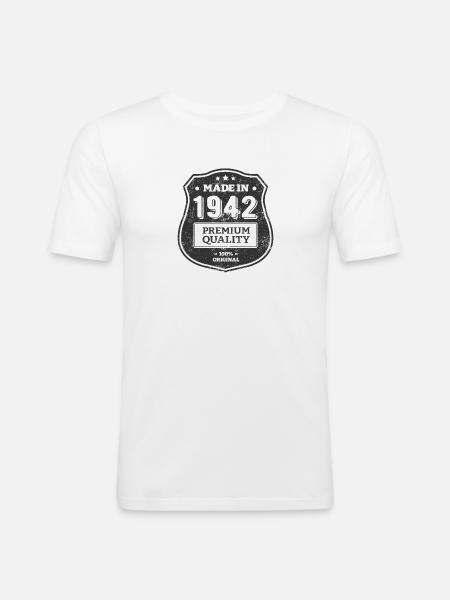 MADE IN 1942 - Men's Slim Fit T-Shirt - white