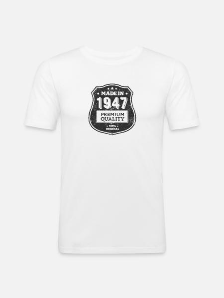 MADE IN 1947 - Men's Slim Fit T-Shirt - white