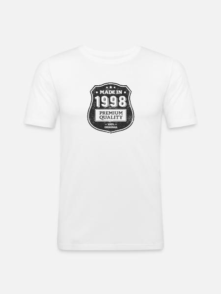 MADE IN 1998 - Men's Slim Fit T-Shirt - white