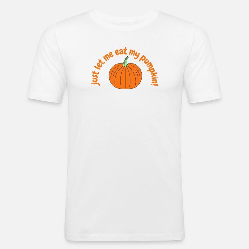 pumpkin - Männer Slim Fit T-Shirt - Weiß