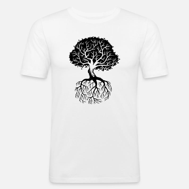 Roots - Männer Slim Fit T-Shirt - Weiß