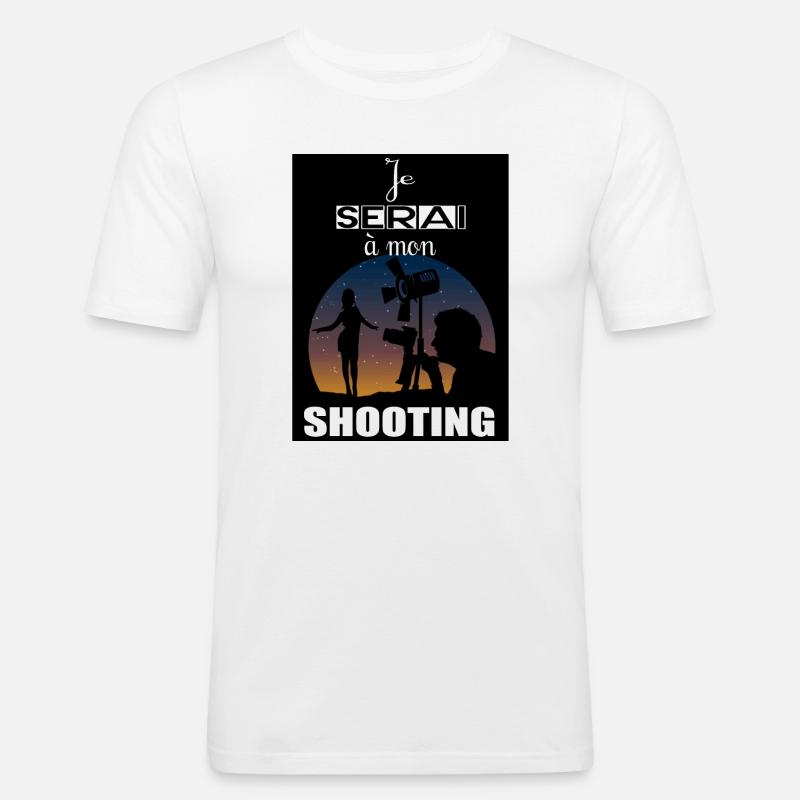 Ich werde schießen - Männer Slim Fit T-Shirt - Weiß