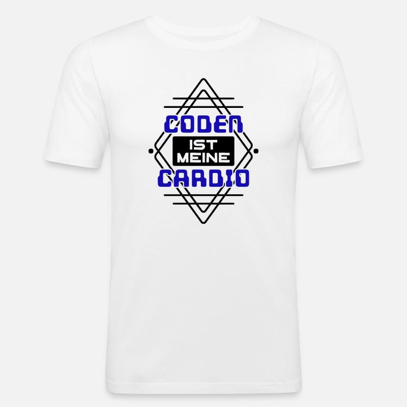 Softwareentwickler Developer Cooler Spruch Coden - Männer Slim Fit T-Shirt - Weiß