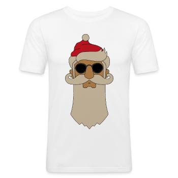 Lets rock Christmas - Men's Slim Fit T-Shirt - white - Front - Nik (191cm)