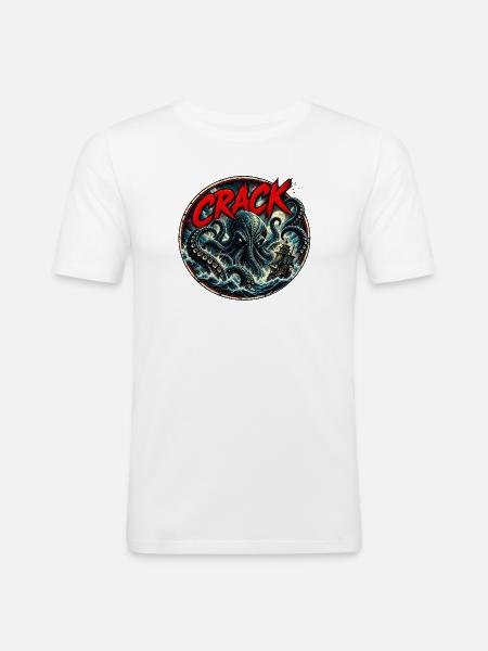 Das Knacken der Meere - Männer Slim Fit T-Shirt - Weiß