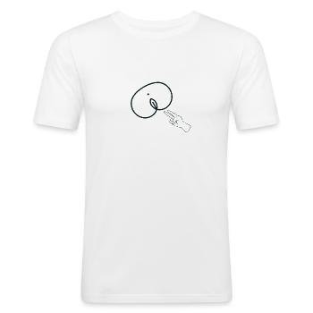 Sex - Männer Slim Fit T-Shirt - Weiß - Vorne - Nik (191cm)