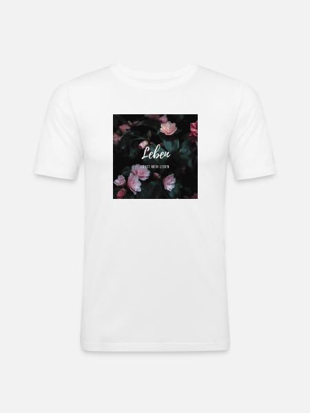 Es ist mein Leben - Männer Slim Fit T-Shirt - Weiß