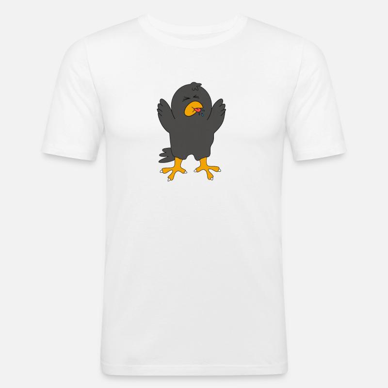 Rabebääh - Männer Slim Fit T-Shirt - Weiß