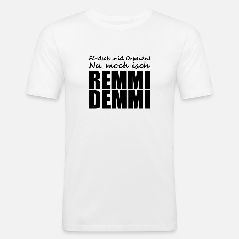 Sächsisch - Dialekt - Spruch - Männer Slim Fit T-Shirt - Weiß