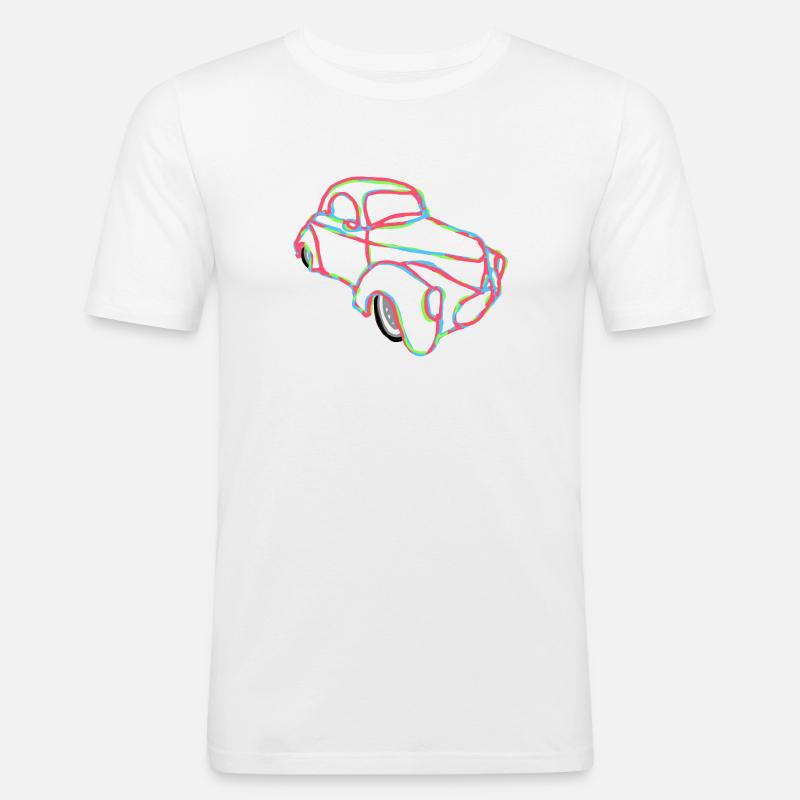 Willys Coupé - Männer Slim Fit T-Shirt - Weiß