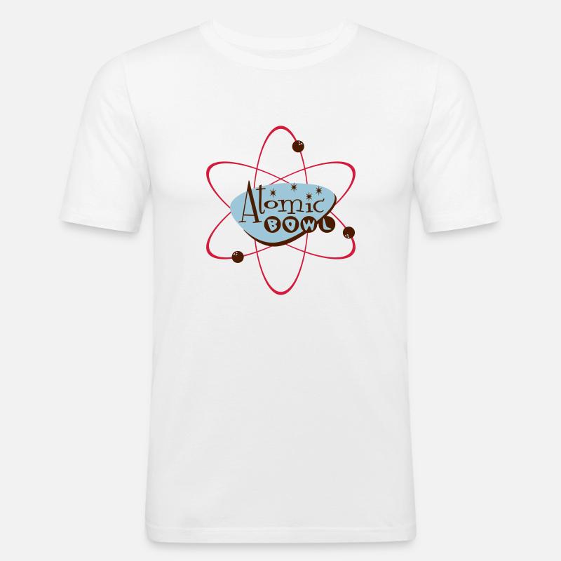 Atomic Bowl - Männer Slim Fit T-Shirt - Weiß
