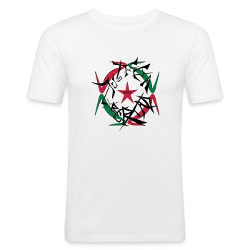 EZLN - T-shirt près du corps Homme - blanc - Devant - Nik (191cm)