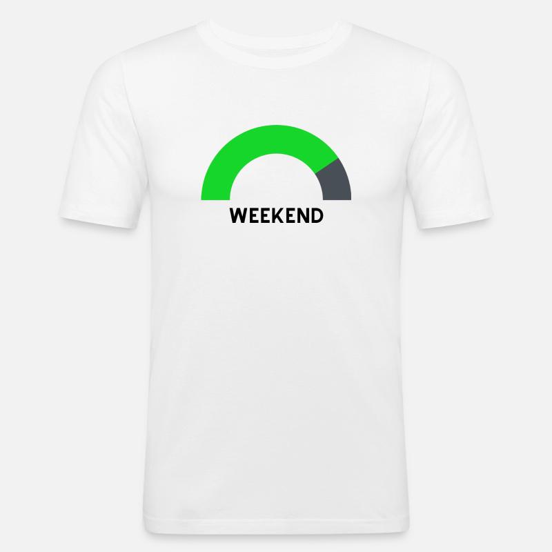 weekend loading - Männer Slim Fit T-Shirt - Weiß