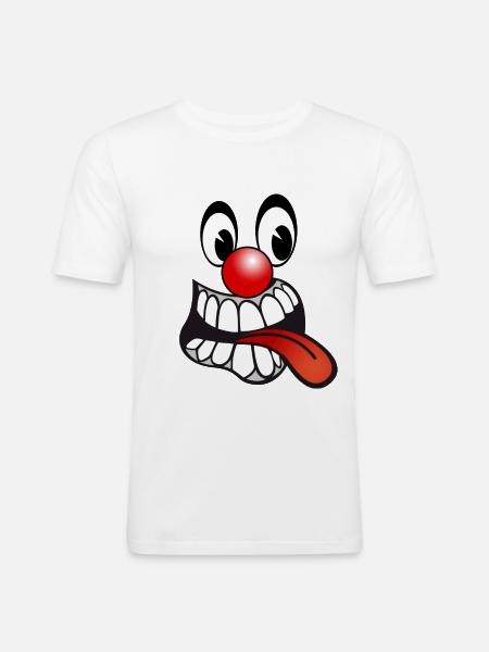 smiley design 1 - Männer Slim Fit T-Shirt - Weiß