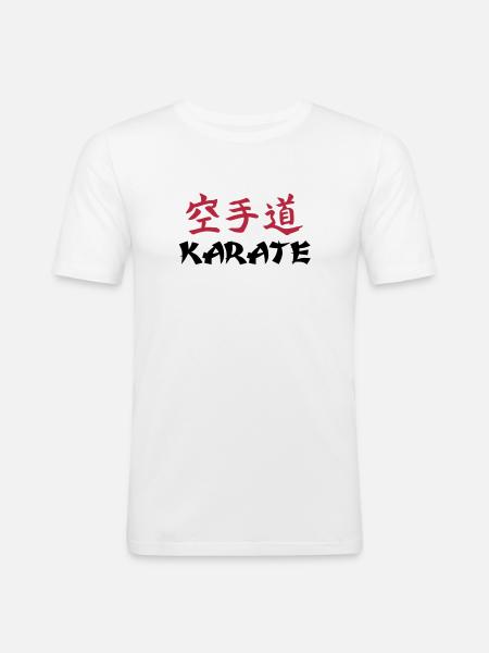 Karate - Men's Slim Fit T-Shirt - white