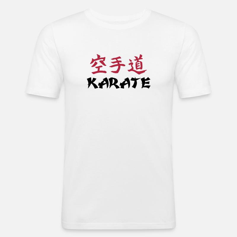 Karate - Men's Slim Fit T-Shirt - white