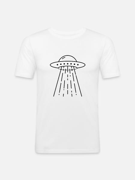 UFO - Men's Slim Fit T-Shirt - white
