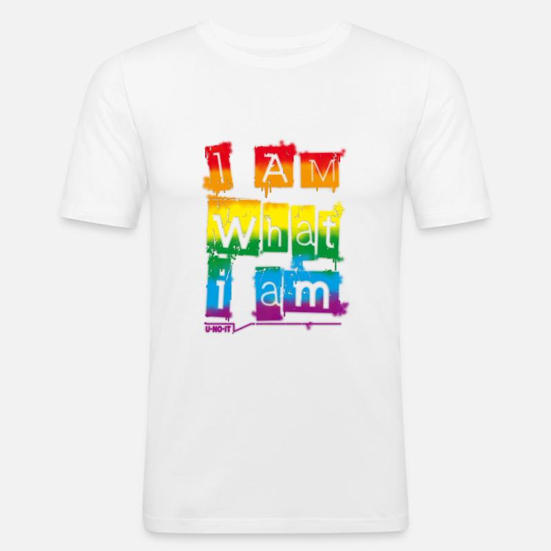 Ich bin was ich bin - Männer Slim Fit T-Shirt - Weiß