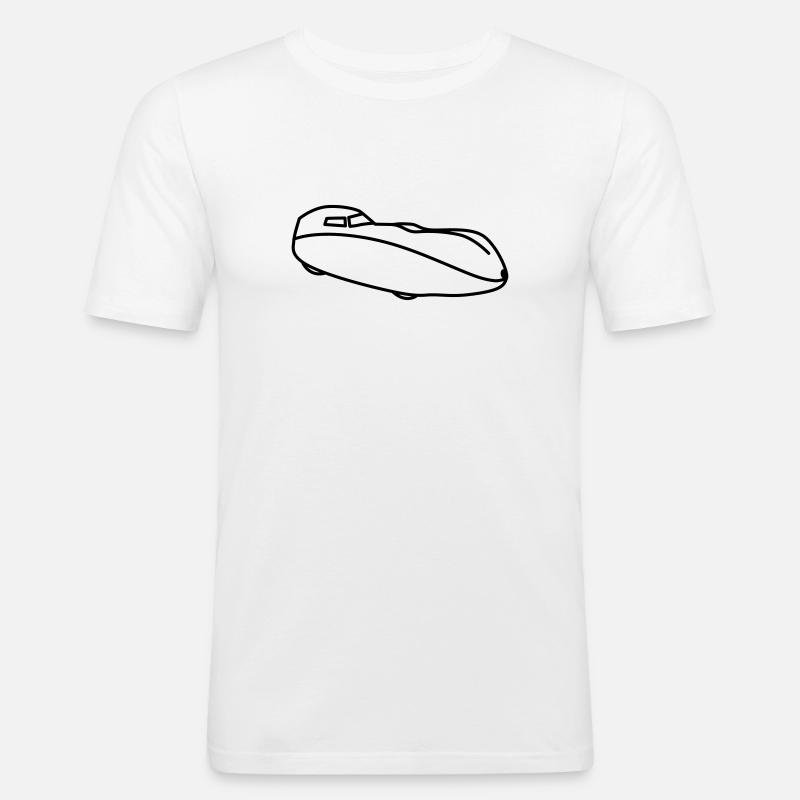 Velomobil Milan - Männer Slim Fit T-Shirt - Weiß