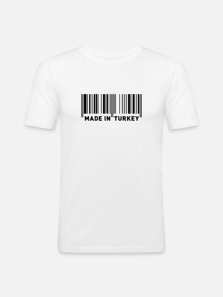 MADE IN TURKEY - Männer Slim Fit T-Shirt - Weiß