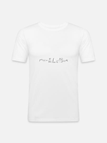 Cauchy integral formula - Men's Slim Fit T-Shirt - white