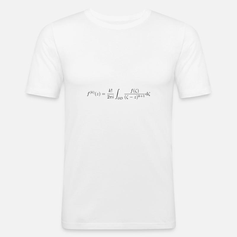 Cauchy Integralformel - Männer Slim Fit T-Shirt - Weiß