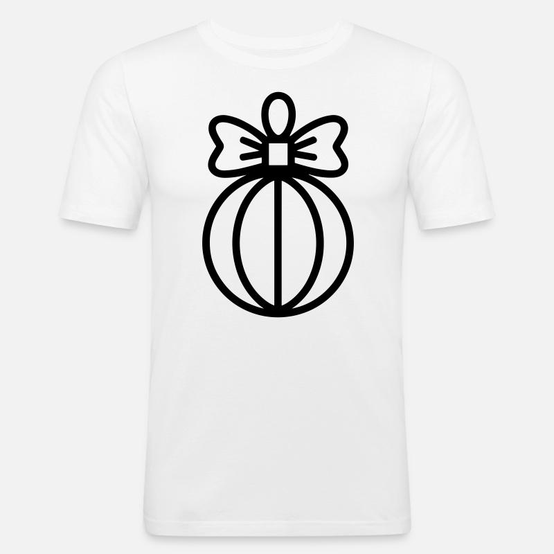Weihnachtskugel - Männer Slim Fit T-Shirt - Weiß