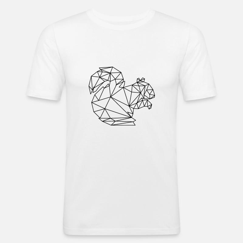 squirrel - Men's Slim Fit T-Shirt - white