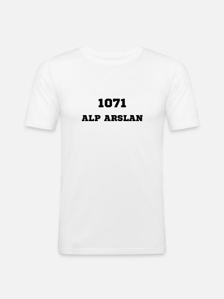 ALP ARSALN - Männer Slim Fit T-Shirt - Weiß