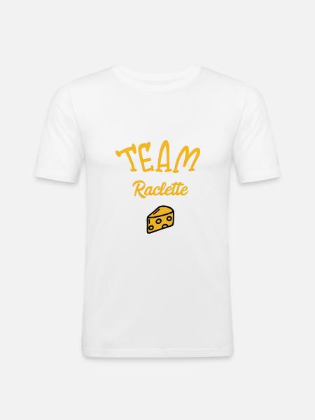 Team Raclette - Männer Slim Fit T-Shirt - Weiß