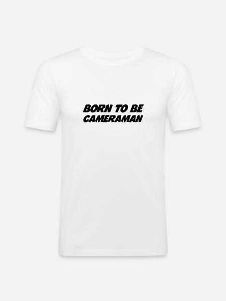 Cameraman / Camera / Kameramann / Kamera - Men's Slim Fit T-Shirt - white