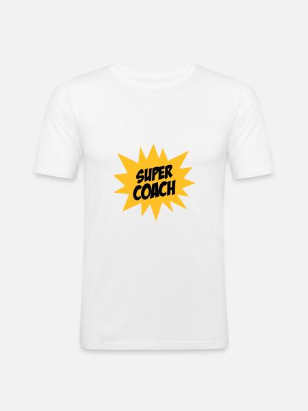 Super Coach - Men's Slim Fit T-Shirt - white