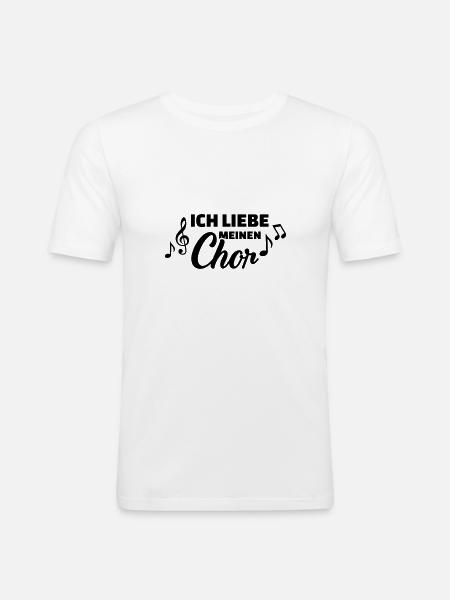 Chor - Männer Slim Fit T-Shirt - Weiß