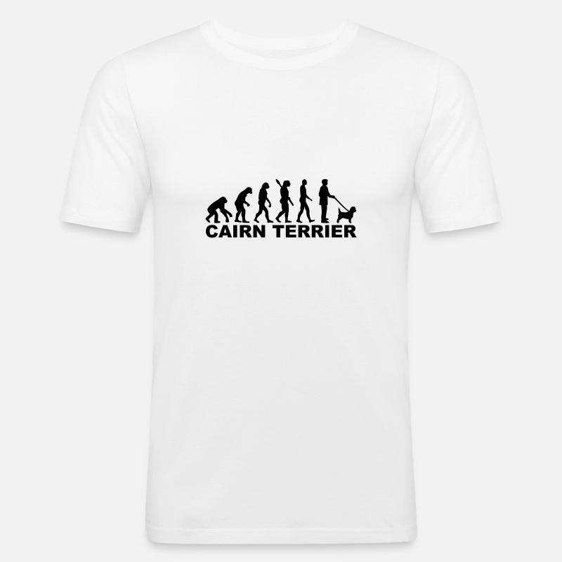 Cairn Terrier - Männer Slim Fit T-Shirt - Weiß