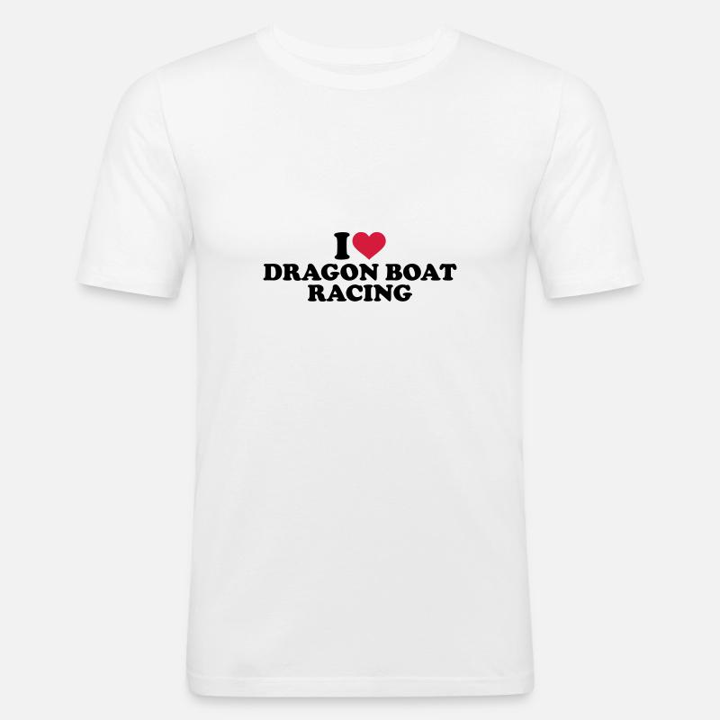 Drachenboot - Männer Slim Fit T-Shirt - Weiß