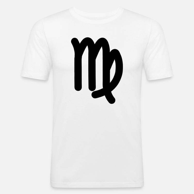 Sternzeichen Jungfrau Jungfrau - Männer Slim Fit T-Shirt - Weiß