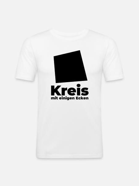 Kreis mit einigen Ecken - Männer Slim Fit T-Shirt - Weiß