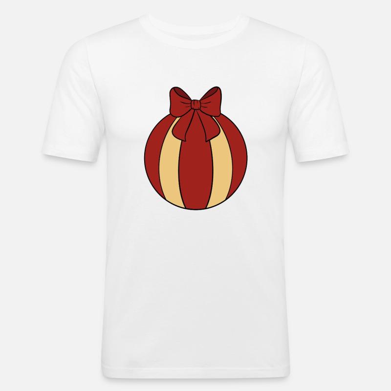 Weihnachtskugel  - Männer Slim Fit T-Shirt - Weiß