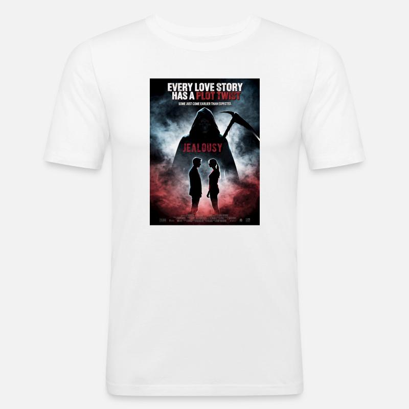 Plot Twist Liebe Eifersucht - Männer Slim Fit T-Shirt - Weiß