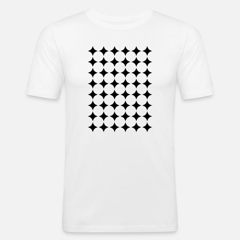 geometric circles pattern grid - Men's Slim Fit T-Shirt - white