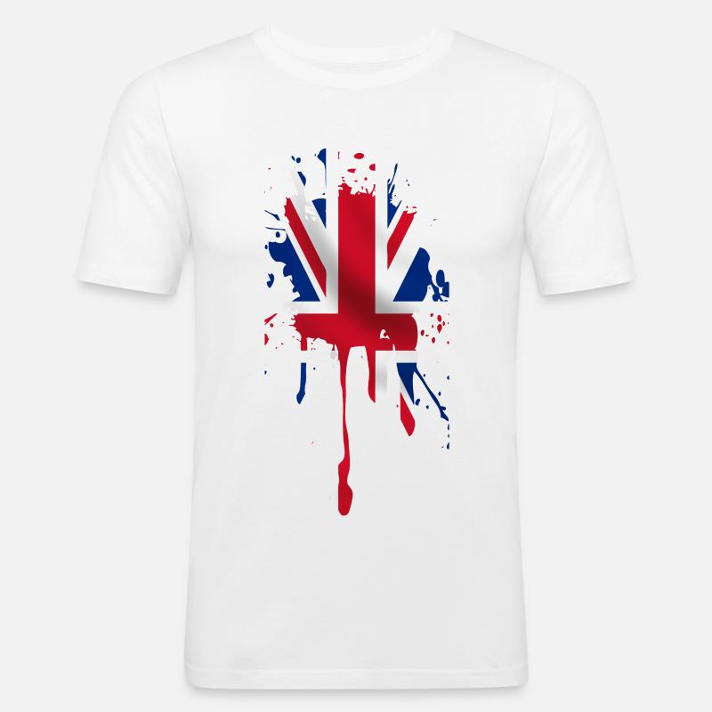 union jack - Men's Slim Fit T-Shirt - white