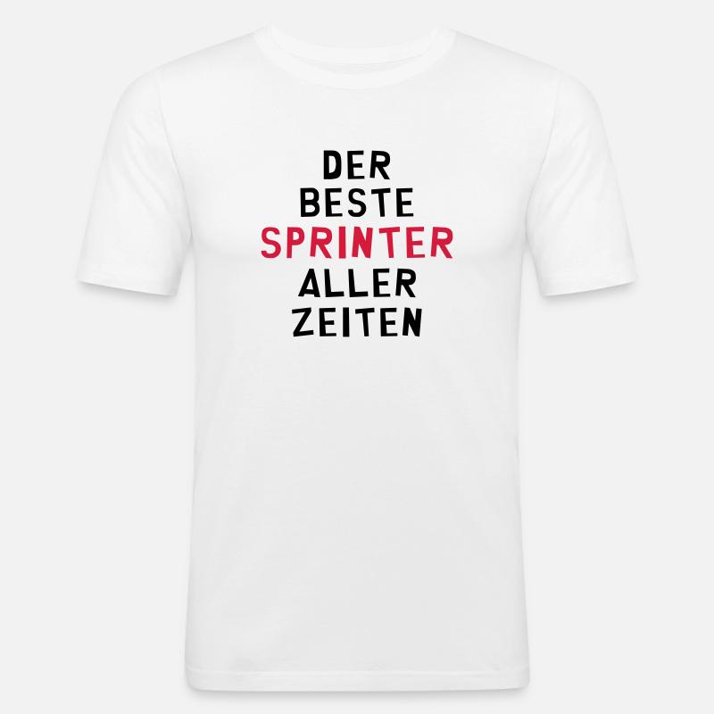 Leichtathletik / Sprint / Sprinter / Sprinterin - Männer Slim Fit T-Shirt - Weiß