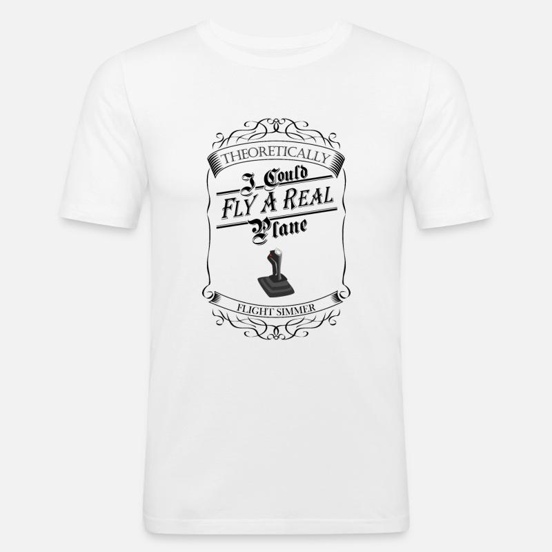 Flight Simulator - T-shirt près du corps Homme - blanc