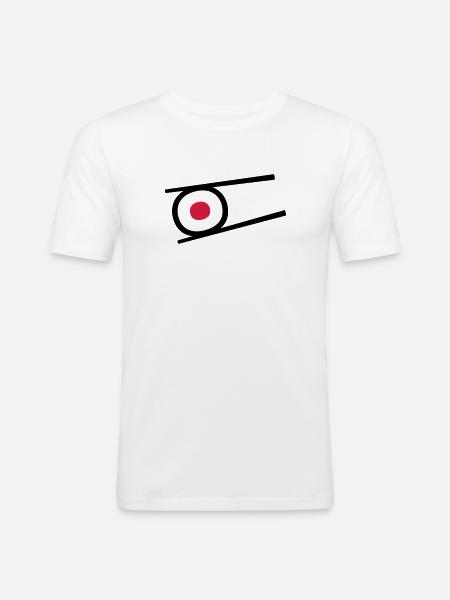 Sushi - Männer Slim Fit T-Shirt - Weiß