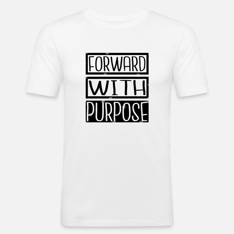 progress growth change development enthusiasm - Männer Slim Fit T-Shirt - Weiß