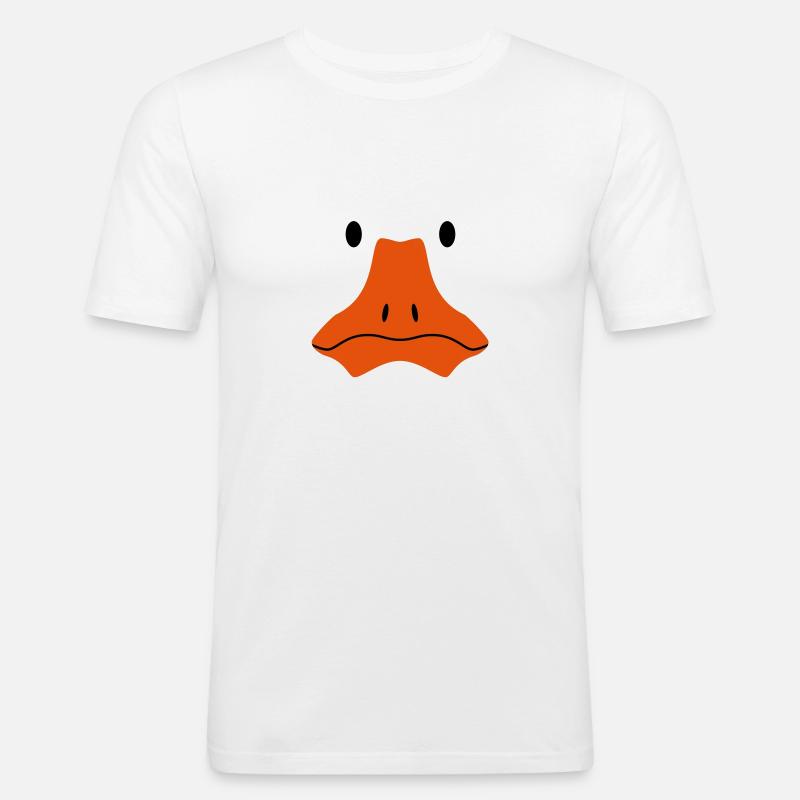 Gans / stilisiert - Männer Slim Fit T-Shirt - Weiß