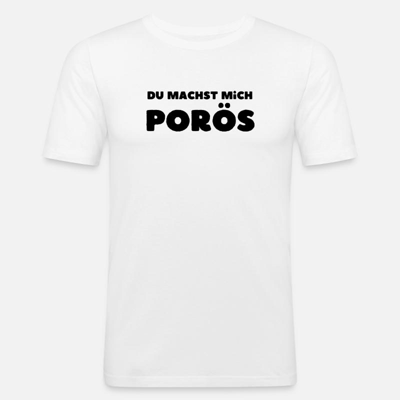 DEZENTER HINWEIS - Männer Slim Fit T-Shirt - Weiß
