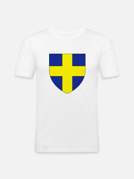 StadtwappenToulon Var - Männer Slim Fit T-Shirt - Weiß