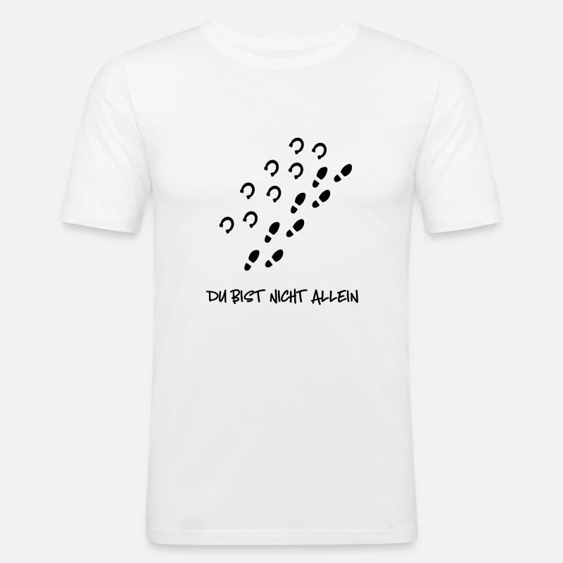 Pferd - Männer Slim Fit T-Shirt - Weiß