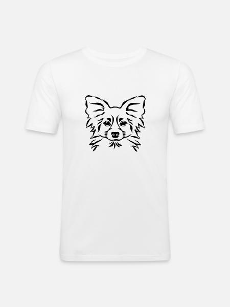 Papillon - Men's Slim Fit T-Shirt - white